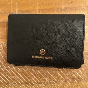 Michael Kors Black and Gold Wallet
